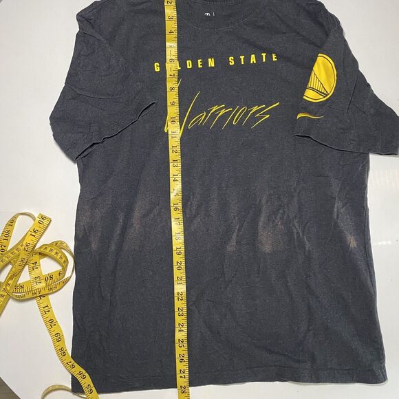Men’s Nike NBA Golden State Warriors 100% Cotton T-Shirt Embroidered Gray - Picture 5 of 7